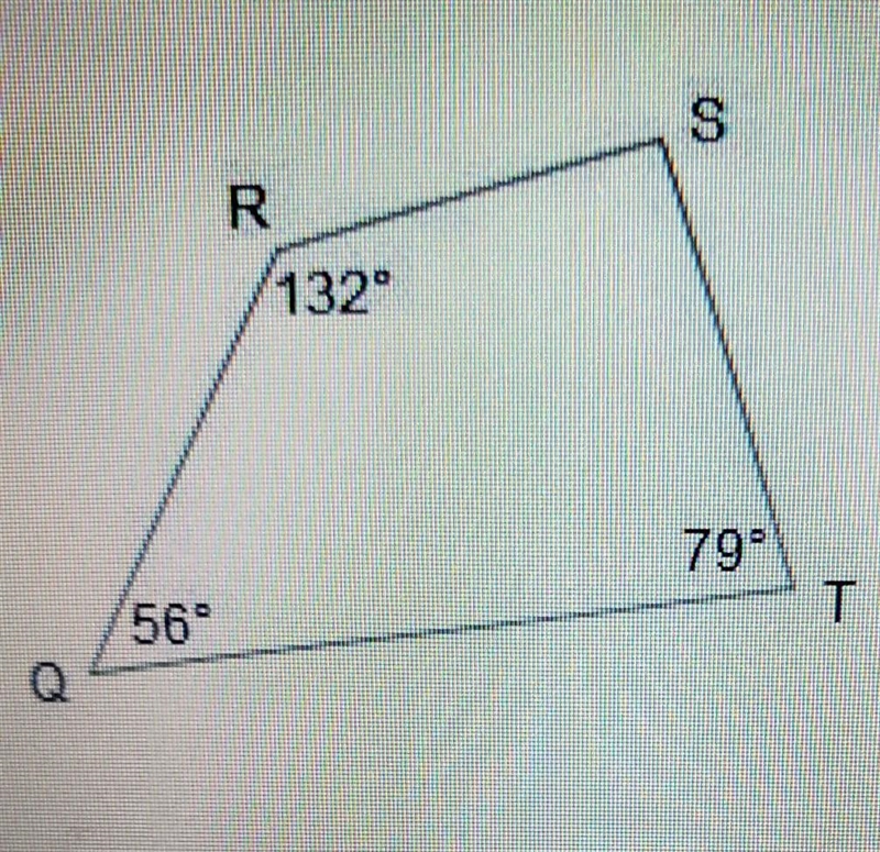 What is the measure of angle S? A. 48° B. 56 C. 93 D. 101​-example-1