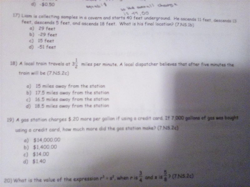 Help those 3 multiple choice questions correctly and show work please I need it today-example-1