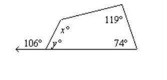 Find the missing values of the variables. The diagram is not to scale.-example-1