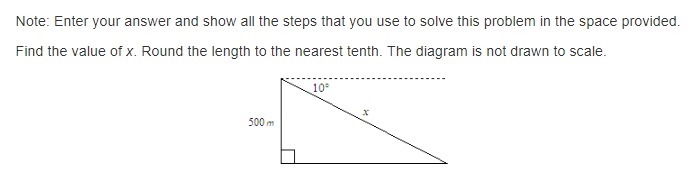 Find the value of x. Round the length to the nearest tenth. The diagram is not drawn-example-1