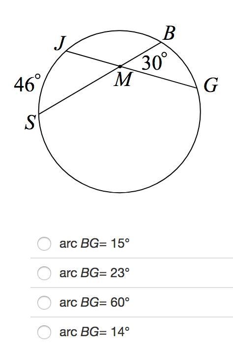 Identify the measure of arc BG◠. HELP ASAP!! I'm so confused!-example-1