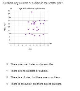 Are there any clusters or outliers in the scatter plot?-example-1