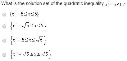 What is the solution set of the quadratic inequality?-example-1