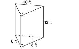 What is the volume of the following triangular prism? 288 ft3 480 ft3 96 ft3 576 ft-example-1