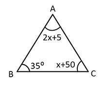 Find m∠C in ΔABC shown in the figure. A. 80° B. 50° C. 105° D. 35°-example-1