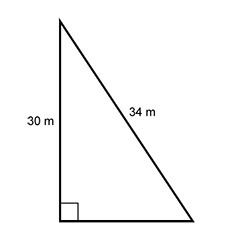 A 30-meter antenna mast is stabilized by a 34 meter guy wire. How far from the base-example-1