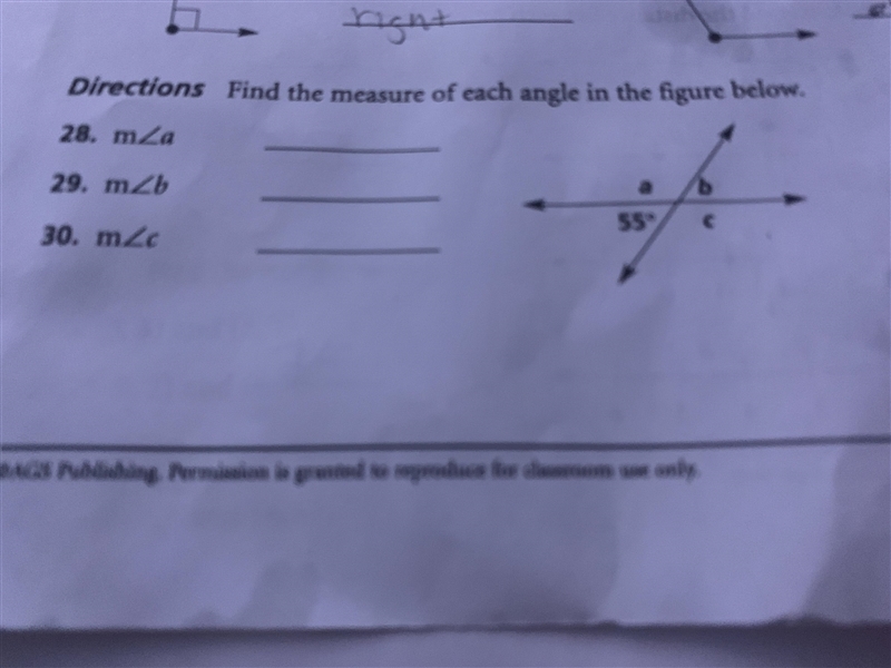 Help !! Geometry I need to find the measure of each angle in the figure.-example-1