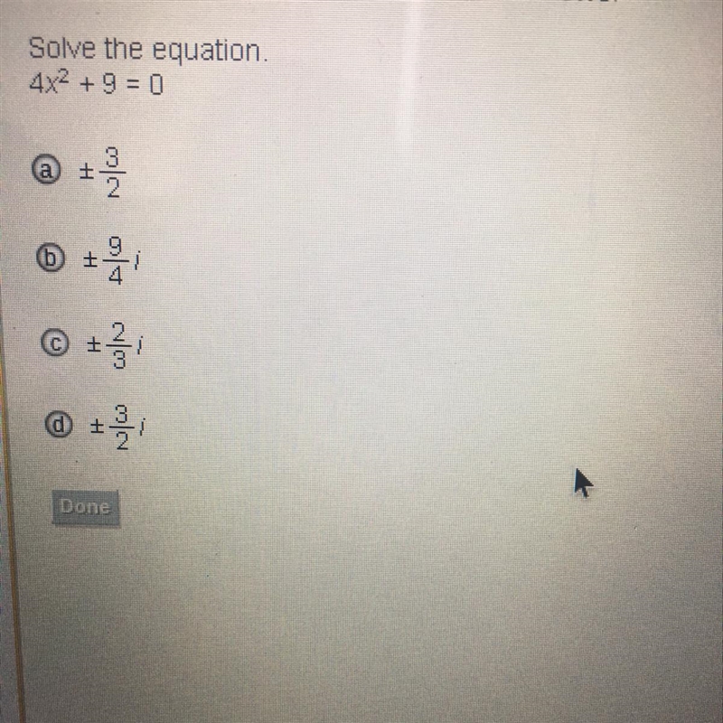 Solve the equation 4x^2+9=0-example-1