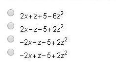 Hassan writes an algebraic expression with four terms. The x-term has a coefficient-example-1