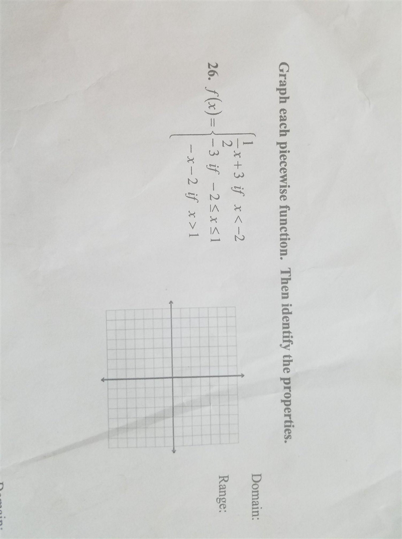 Graph each piecewise function. Then identify the properties.-example-1