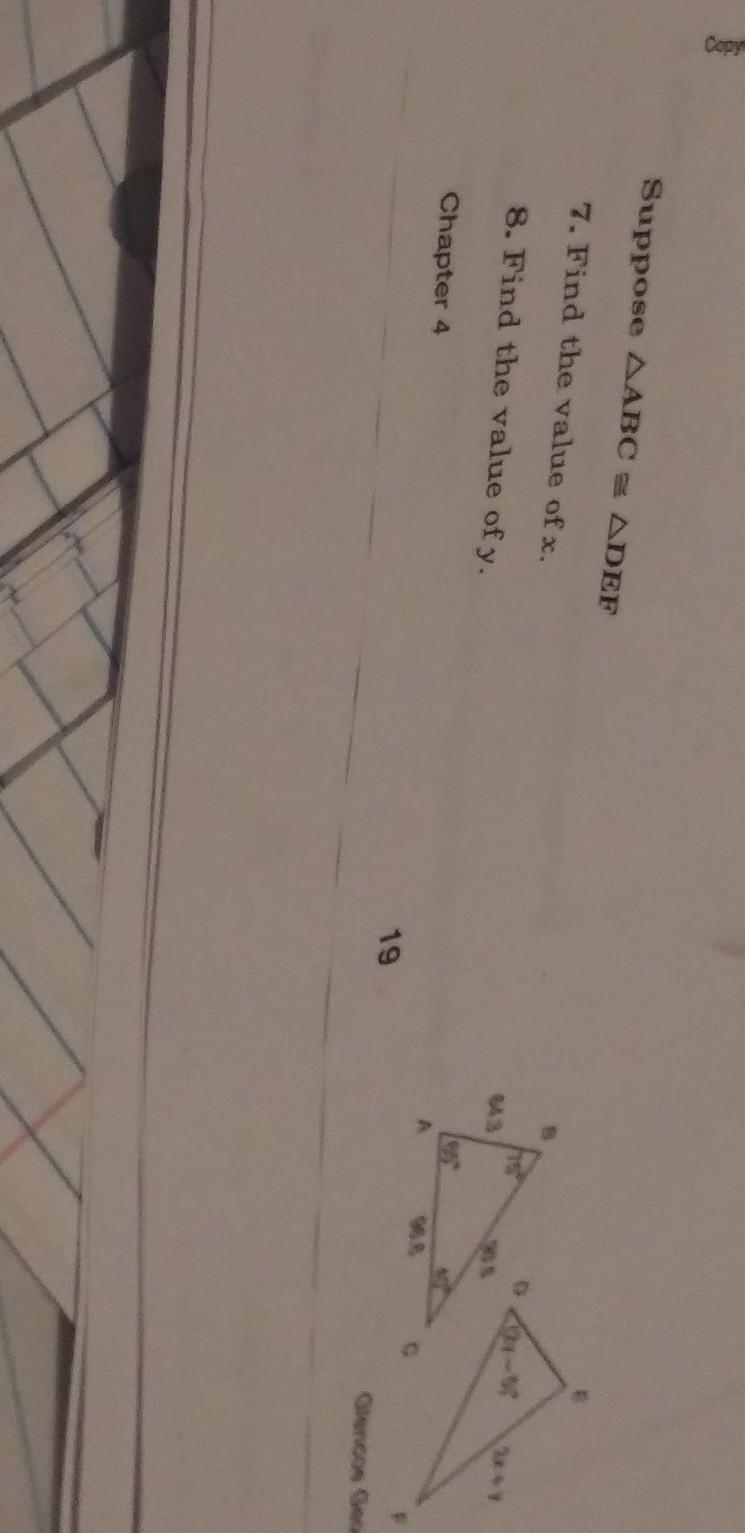 Suppose angle abc is congruent to angle def find the value of x​-example-1