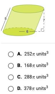 What is the volume of the cylinder below?-example-1