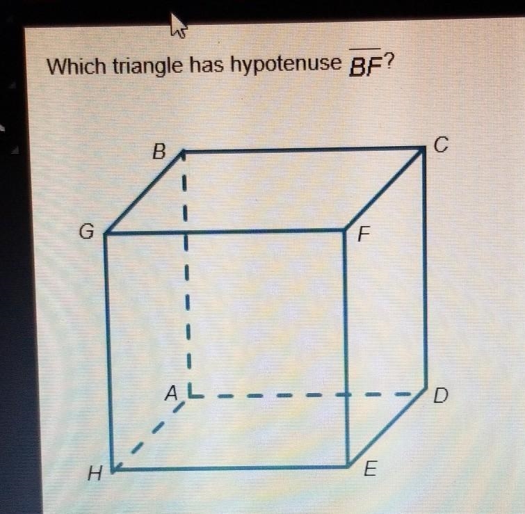 Which triangle had hypotenuse BF​-example-1