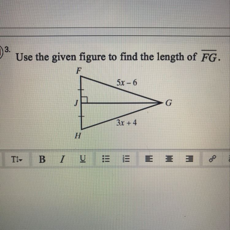 Use the given figure to find the length of FG-example-1