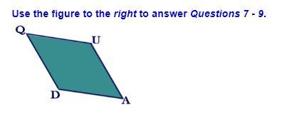 7. Mark on the figure the proper representation that shows Segment QD is CONGRUENT-example-1