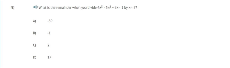 PLEASE HELP ASAP!!! CORRECT ANSWER ONLY PLEASE!!! What is the remainder when you divide-example-1