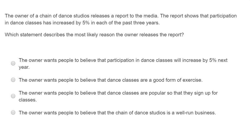 PLEASE HELP ASAP!!! CORRECT ANSWER ONLY PLEASE!!! The owner of a chain of dance studios-example-1