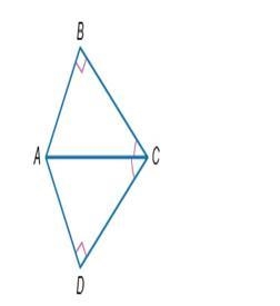 Write a two-column proof. given: bca acd b and d are rt. prove: ∆abc ∆adc-example-2