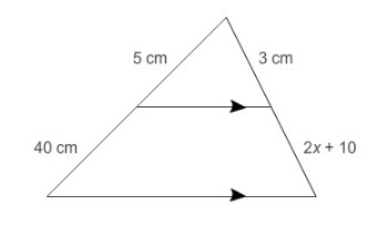 NEED HELP ASAP 80 POINTS What is the value of x? Enter your answer in the box. x =-example-1