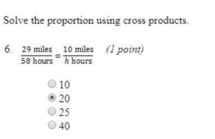 Solve the proportion using cross products.-example-1