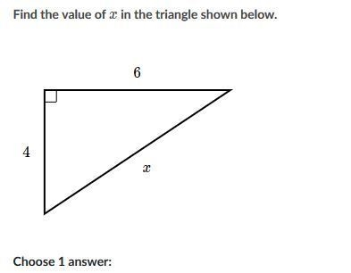 Find the value of x in the triangle shown below.-example-1