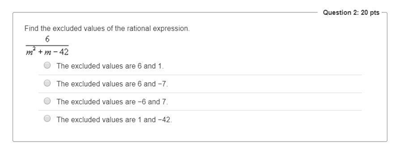 (20 points) Hey there, my teacher didn't explain how to find the "Excluded Values-example-2