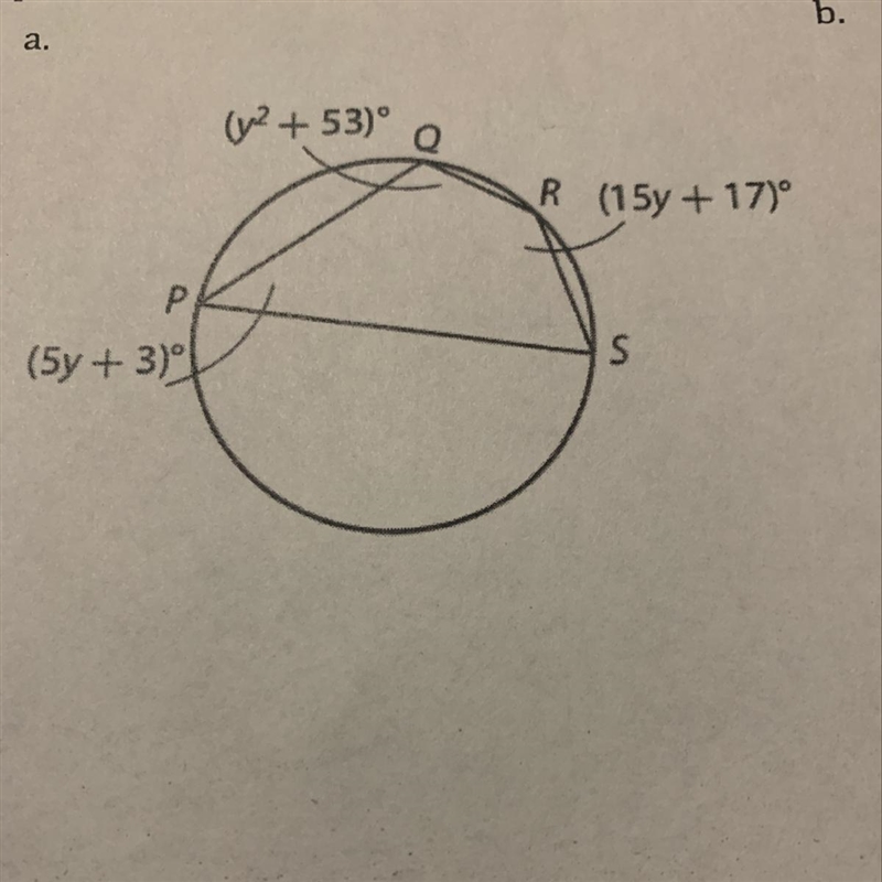 Can someone help on this plz it’s about inscribed angles and quadrilaterals ( it would-example-1