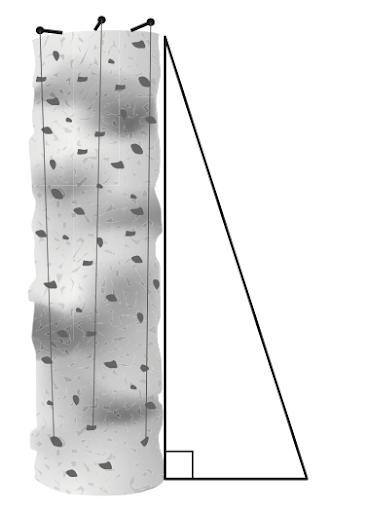 Your sister says the horizontal measure from her to the rock wall is 5.5 feet, while-example-1