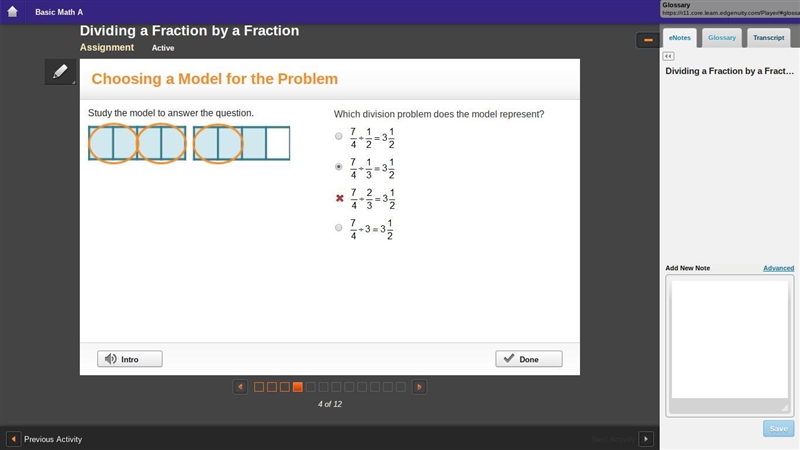 30 POINTS PLEASE HELP! Which division problem does the model represent?-example-1