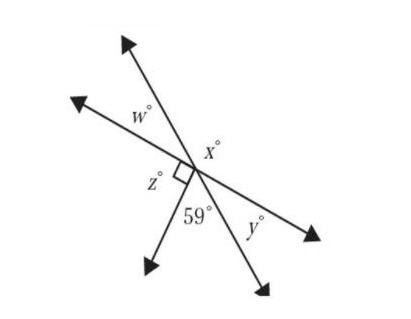 25 points! Choose all that correctly computes the unknown angle. ∠W = 31° ∠X = 149° ∠Y-example-1