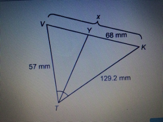 What is the value of x? Enter your answer in the box. ___ mm-example-1