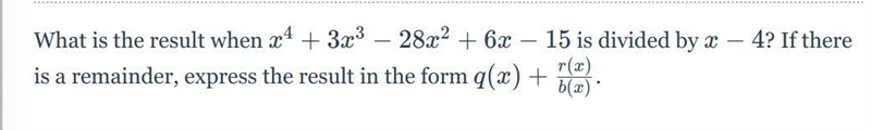 Polynomial Synthetic Division problem shown below. Solve please.-example-1