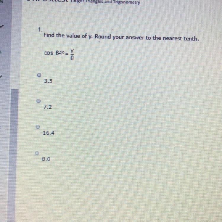 Find the value of y. Round to the nearest tenth-example-1