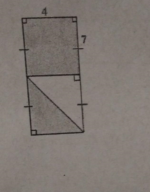 What is the area of the shaded region below? ​-example-1