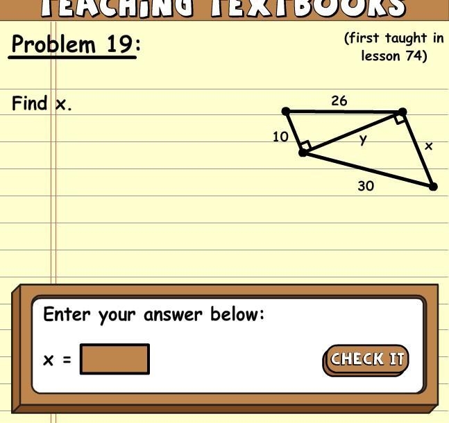 Find x of this triangle.-example-1