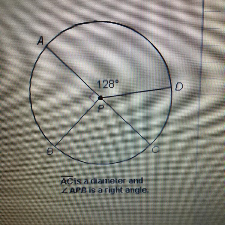 In circle P, what is the measure of ADB?-example-1