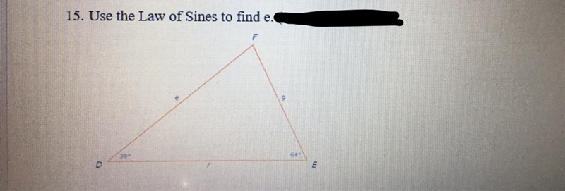 Please dont ignore, Need help!!! Use the law of sines/cosines to find..-example-3