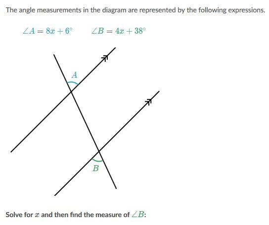 The angle measurements in the diagram are represented by the following expressions-example-1