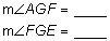 Every triangle in the figure at right is equilateral. What is the measure of ∠AGE-example-1