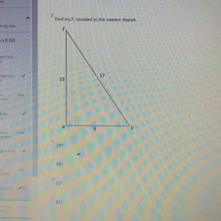 Find m angle T, rounded to the nearest degree-example-1