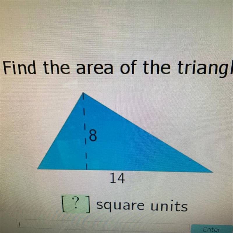 Find the Area of the triangle.-example-1