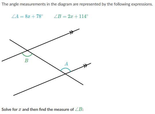 The angle measurements in the diagram are represented by the following expressions-example-1