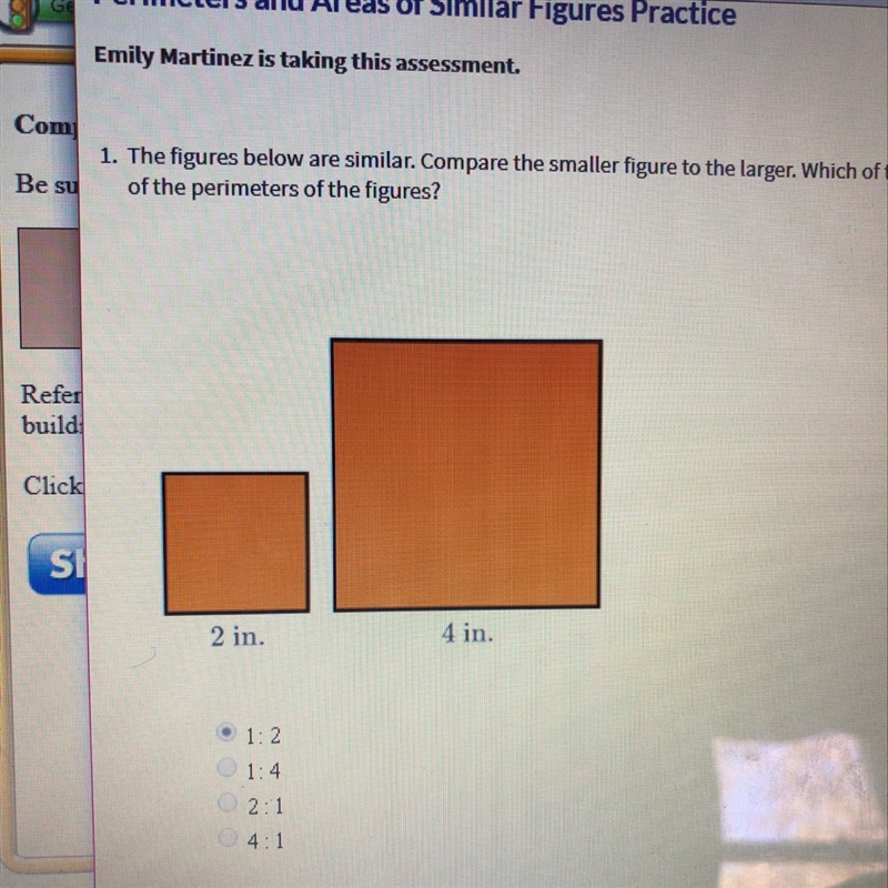 The figures below are similar. Compare the smaller figure to the larger. Which of-example-1