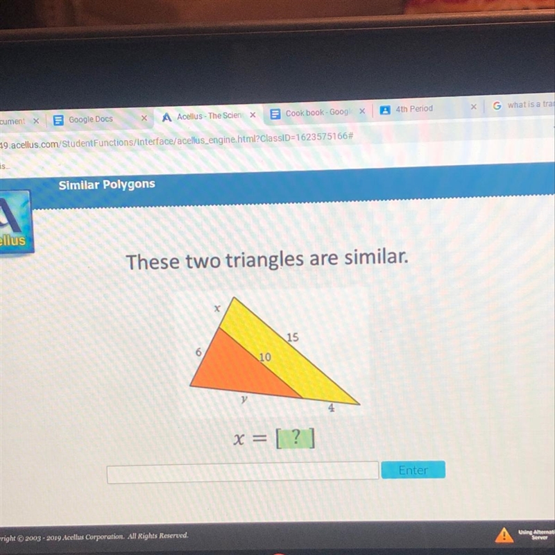 How do I find X for this problem? I’m stuck-example-1