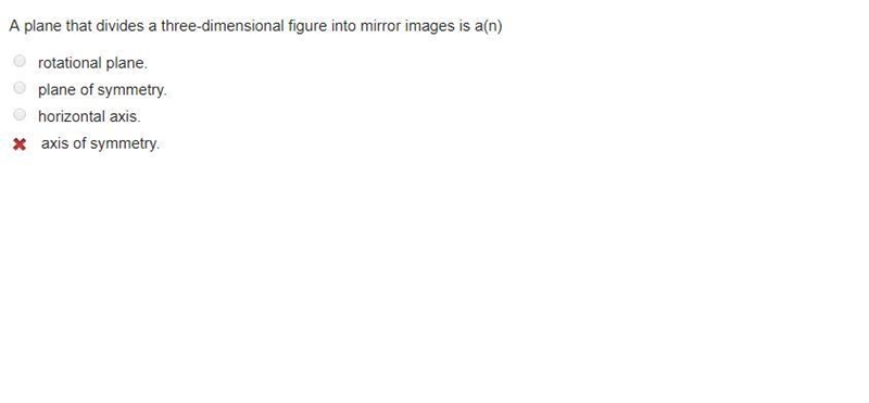 A plane that divides a three-dimensional figure into mirror images is a(n)-example-1