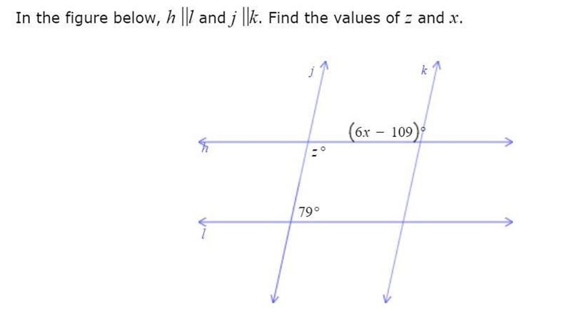 What would z and x equal i need help plz-example-1