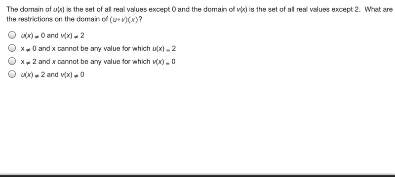 What are the restrictions on the domain (u*v)(x)-example-1