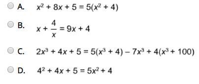 Which equation can be rewritten as a linear equation after combining all like terms-example-1