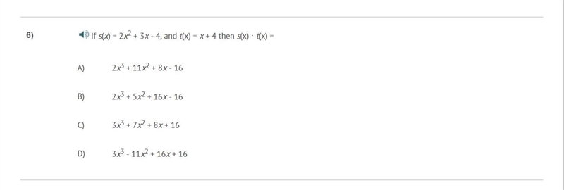 PLEASE HELP ASAP!!! CORRECT ANSWER ONLY PLEASE!!! If s(x) = 2x^2 + 3x - 4, and t(x-example-1