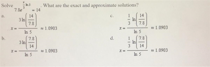 What are the exact and approximate solutions? (Picture below)-example-1